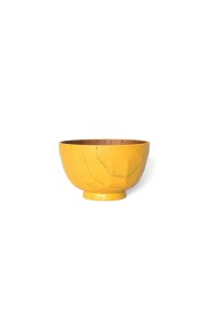 Jujube wood golden yellow bowl "kikko"