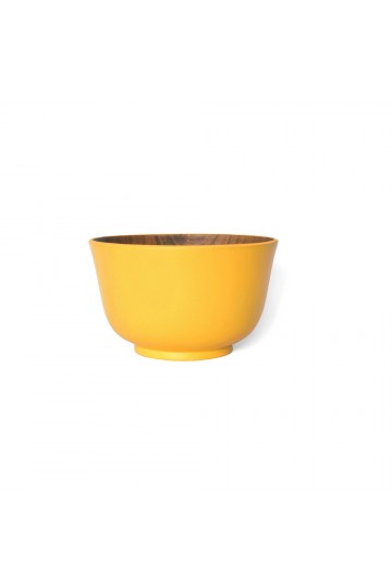 Jujube wood golden yellow bowl "hasori"