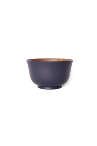 Jujube wood dark bleu bowl "hasori"