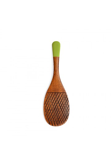 Lithocarpus glaber wood light green rice spatula Shamozi