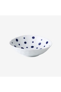 Porcelain Noodles Bowl Hasamiyaki “Indigo Mizutama”