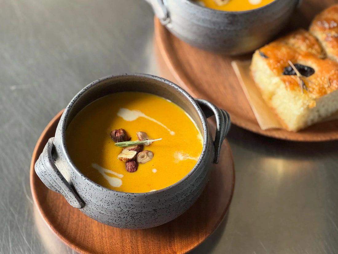 Velouté de potimarron au miso blanc