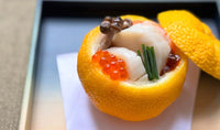 Yuzu farci cuit à la vapeur