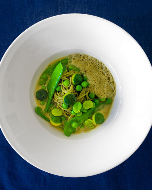 Chasoba au curry vert et légumes de printemps