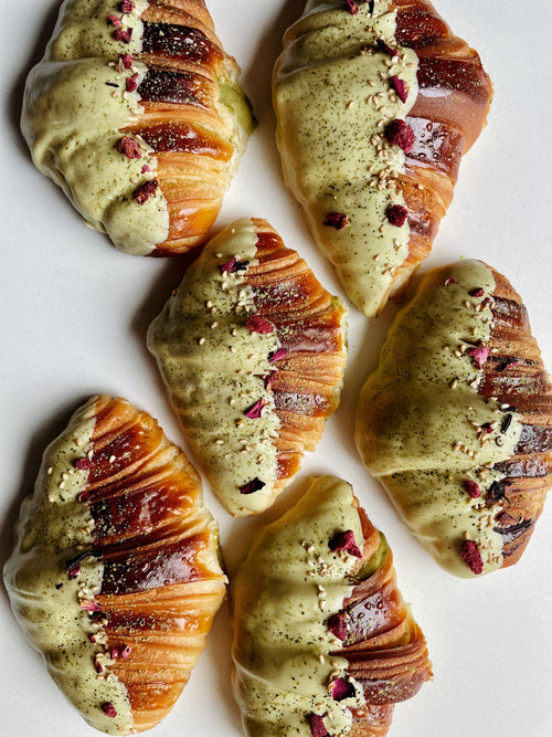 Croissants au matcha