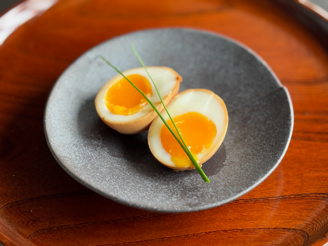 Œufs marinés au sauce soja au Koji - Aji tama