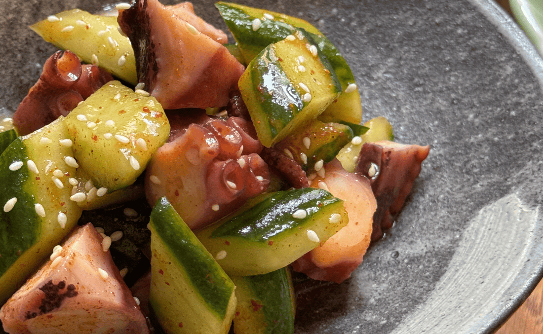 Salade de poulpe au kimchi