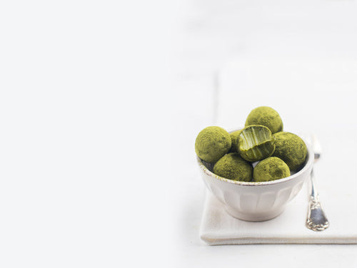 Truffes matcha chocolat blanc
