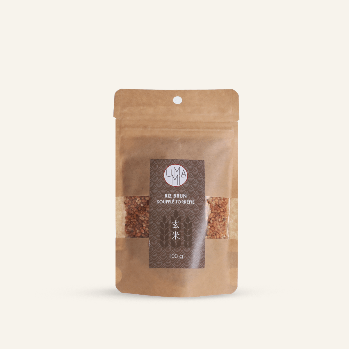 Roasted Puffed Brown Rice 100g | Umami Paris
