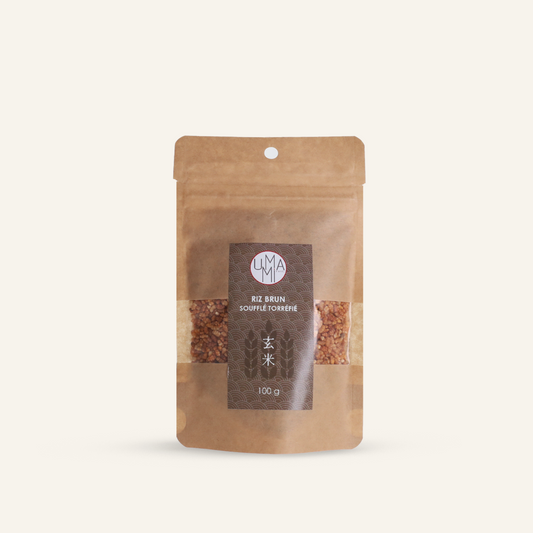 Roasted puffed brown rice