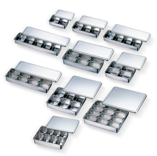 Plat à débarrasser en inox avec grille 24,8 x 20 x 3,3 cm