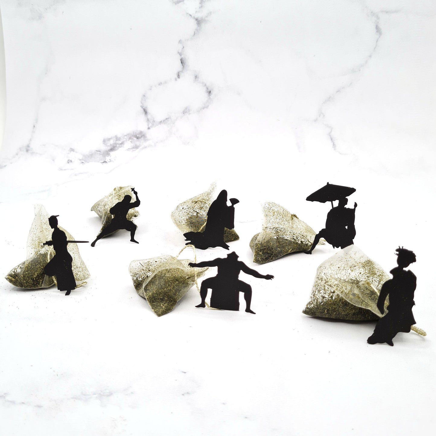 6 sachets de thé vert sencha avec figurines