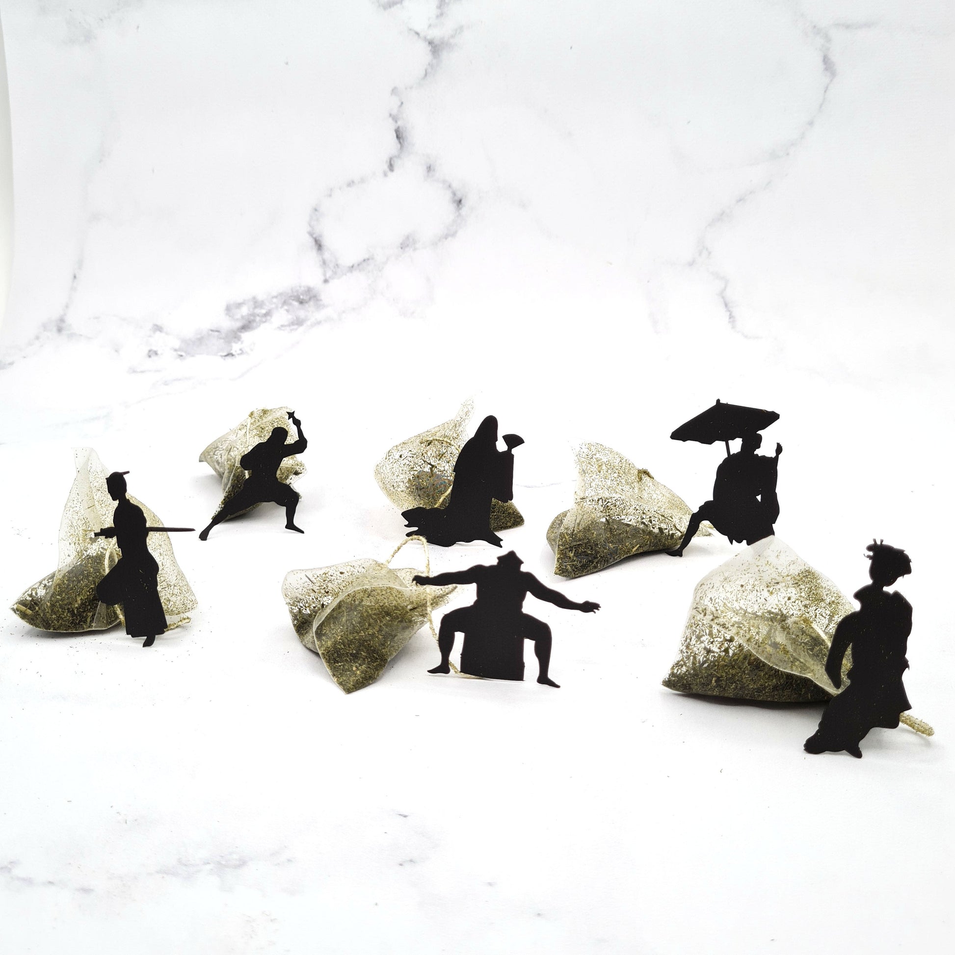 6 sachets de thé vert sencha avec figurines