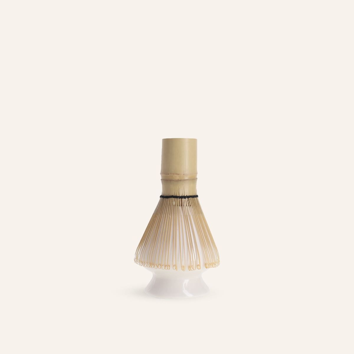 Support blanc en porcelaine pour fouet à matcha