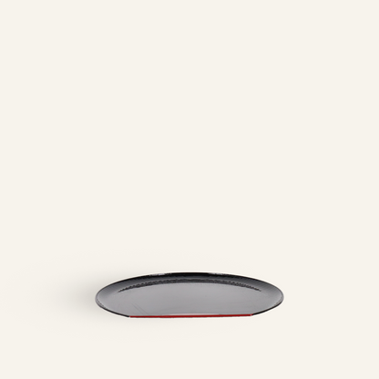Black resin dessert plate "yunagi"