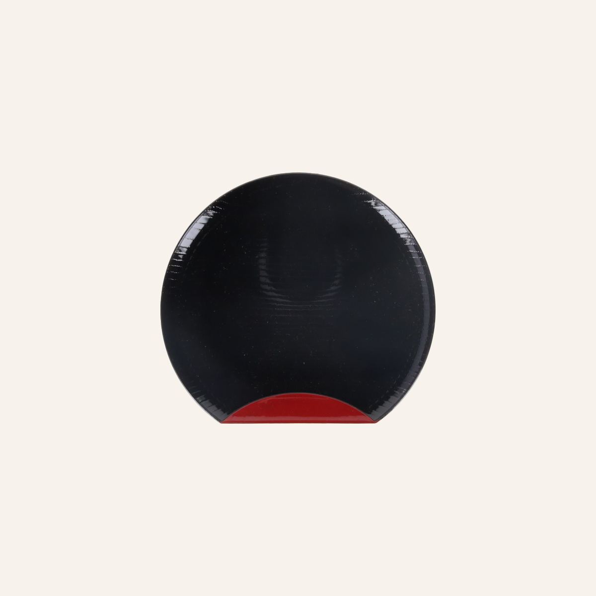 Black resin dessert plate "yunagi"