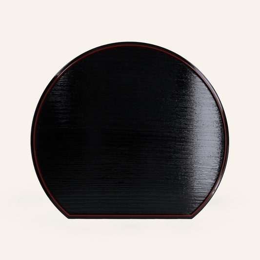 Plateau noir en résine "hangetsu"