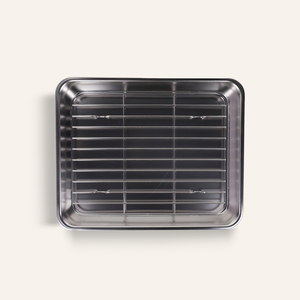 Plat à débarrasser en inox avec grille