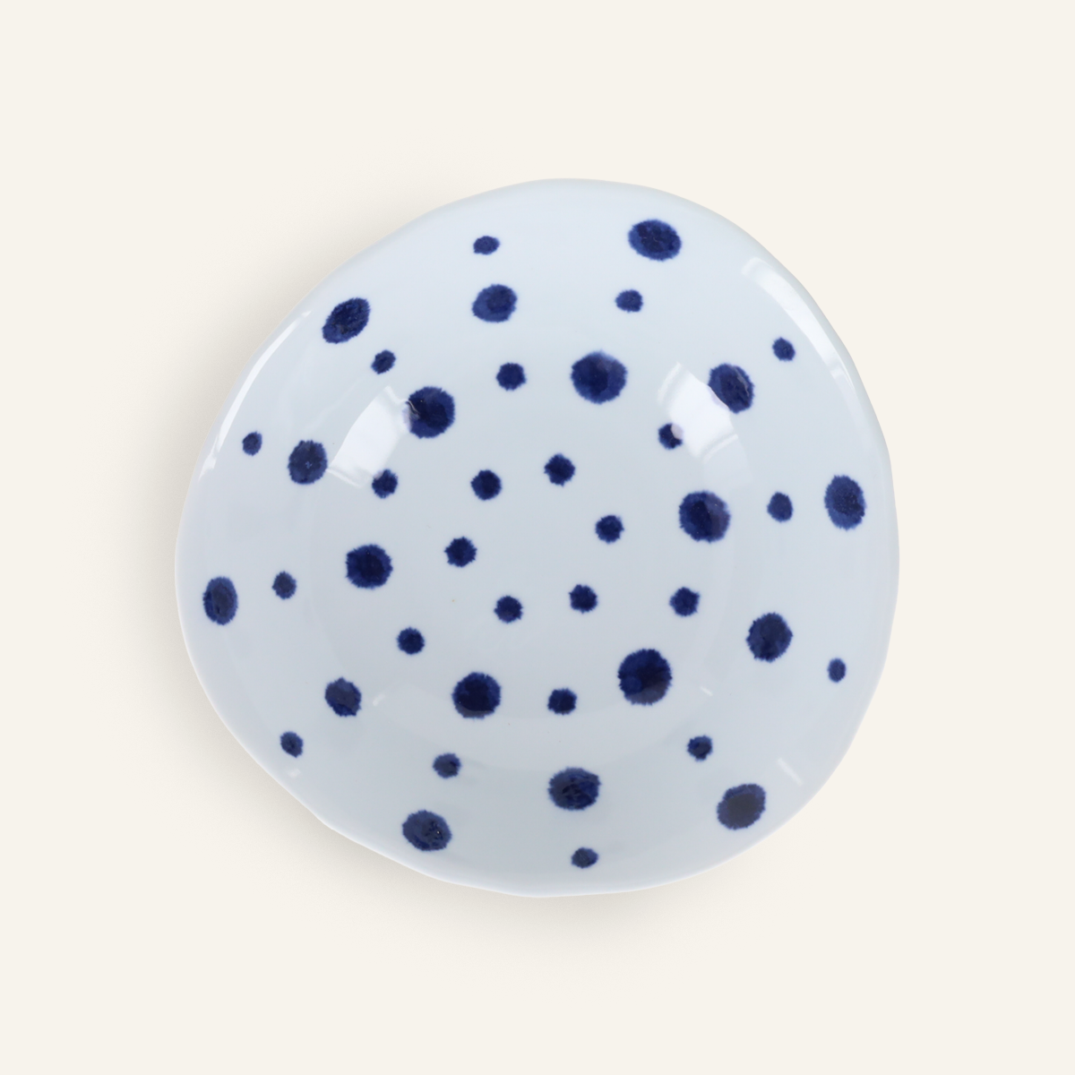 Hasamiyaki Porcelain Noodle Bowl "Indigo Mizutama"