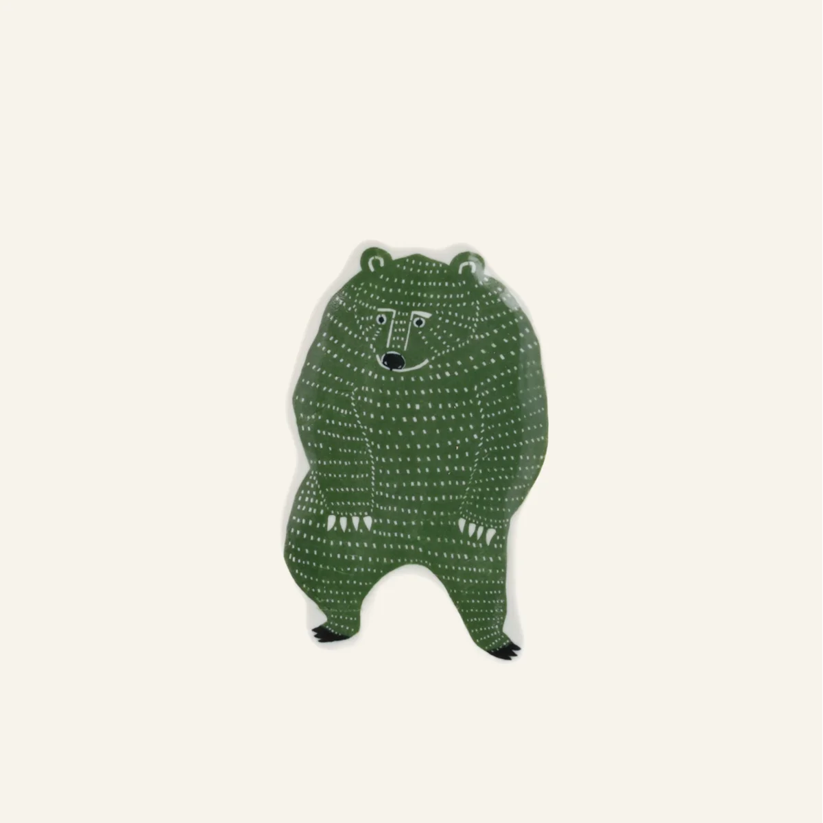 Assiette en porcelaine "Ours vert"