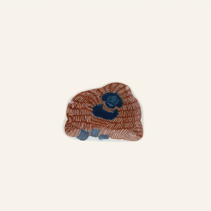 Petite assiette en porcelaine "Orang-outan"