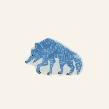 Coupelle en porcelaine "Loup bleu"