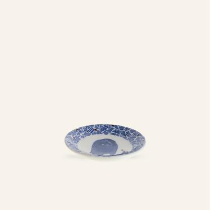 Petite assiette ronde en porcelaine motifs "Hibou"