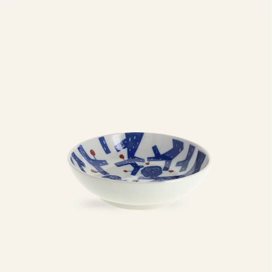 Petite assiette creuse en porcelaine motifs "Hibous"