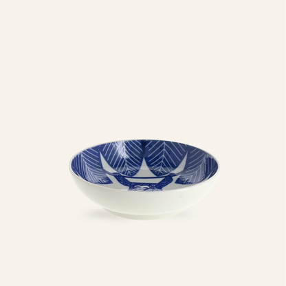 Petite assiette creuse en porcelaine motifs "Singe suspendu"