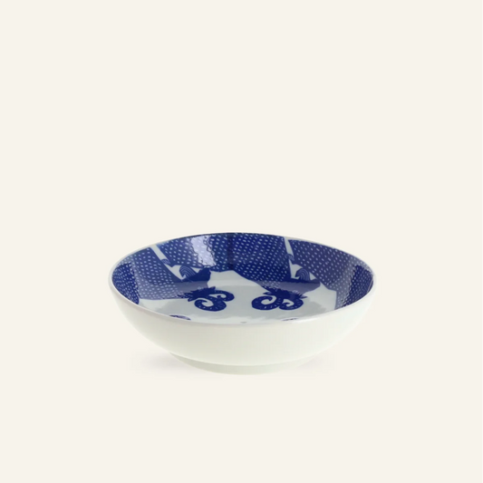 Petite assiette creuse en porcelaine motifs "Boucs"