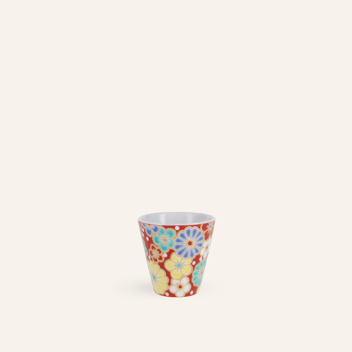Verre à saké en porcelaine Kutaniyaki "Umekikumoyou"
