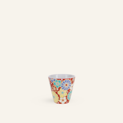 Verre à saké en porcelaine Kutaniyaki "Umekikumoyou"