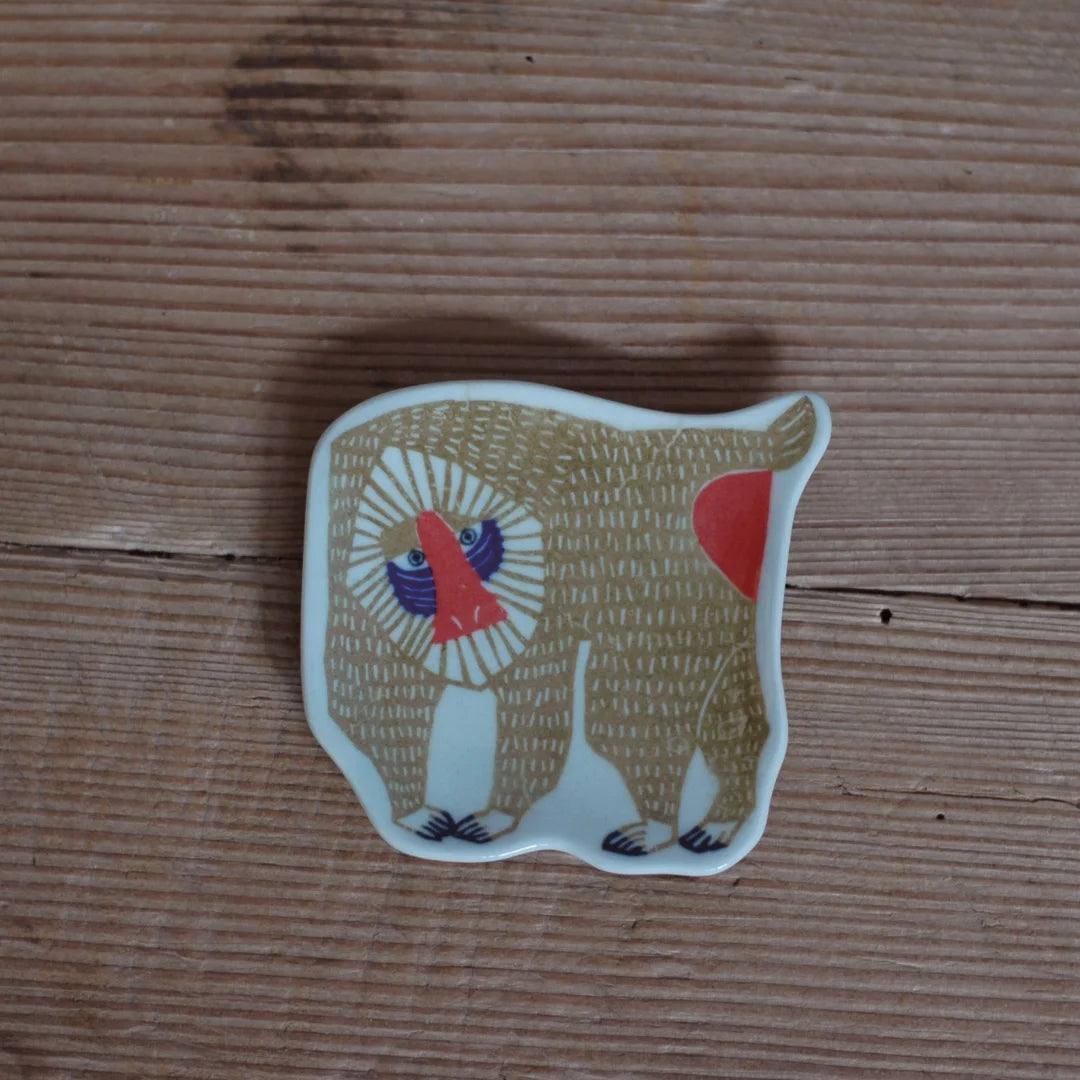 Coupelle en porcelaine "Mandrill brun"