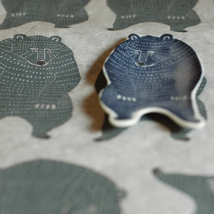 Coupelle en porcelaine "Ours bleu"
