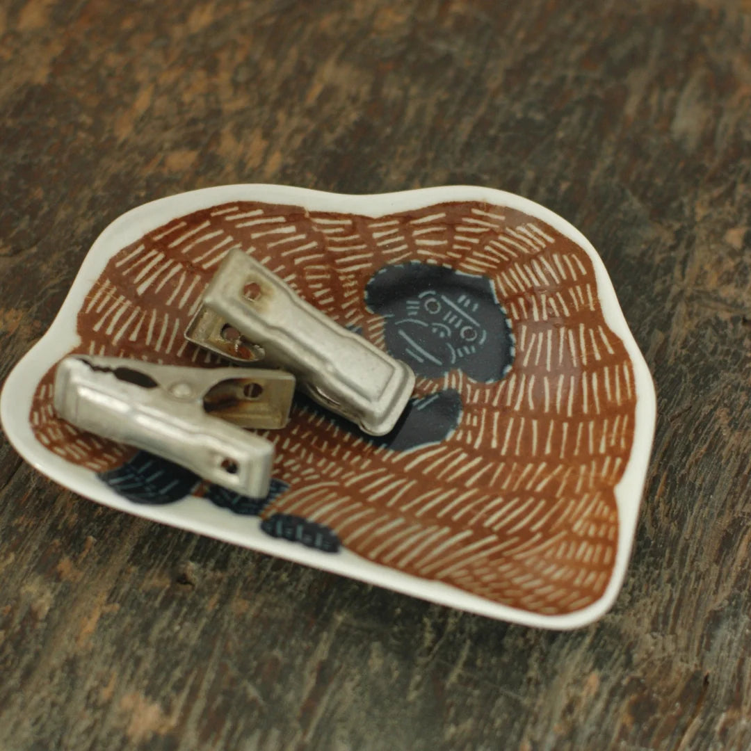 Petite assiette en porcelaine "Orang-outan"