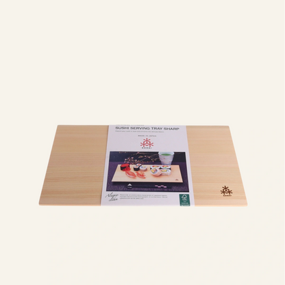 Plateau de service à sushi en bois hinoki