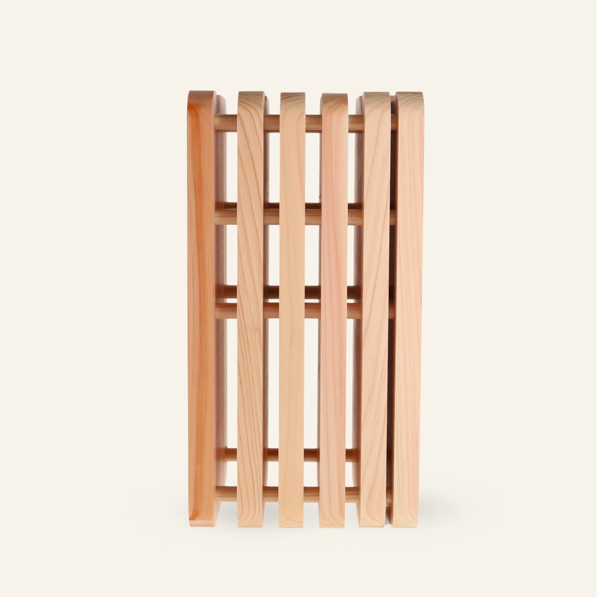 Bloc porte-couteaux en bois hinoki