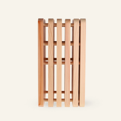 Bloc porte-couteaux en bois hinoki