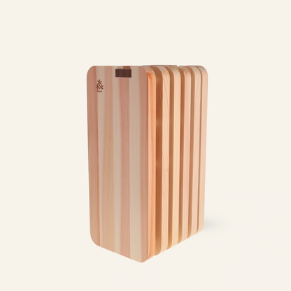 Bloc porte-couteaux en bois hinoki