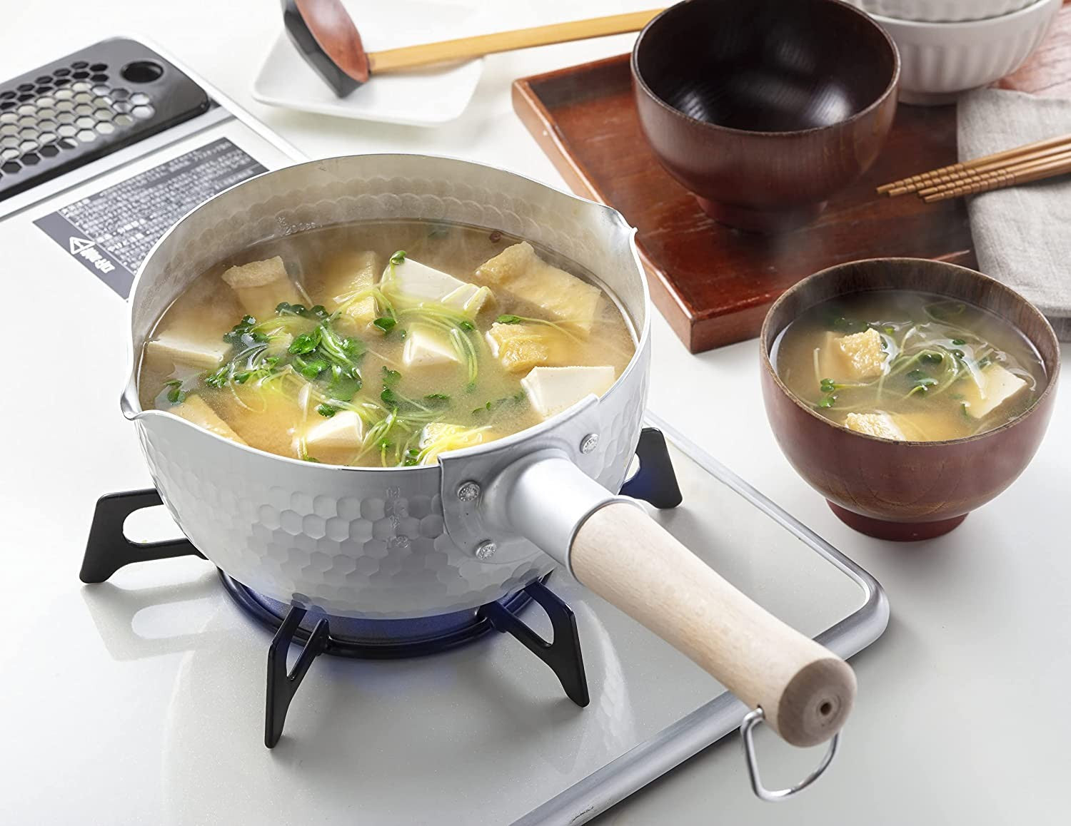 Petite casserole en aluminium martelée Yukihira