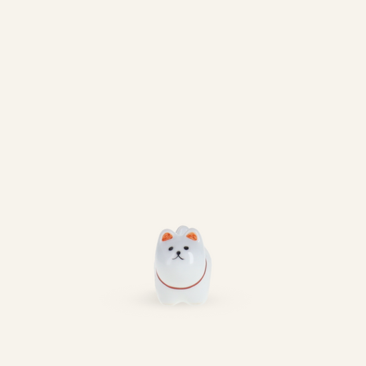 Hasamiyaki porcelain "dog" chopstick rest