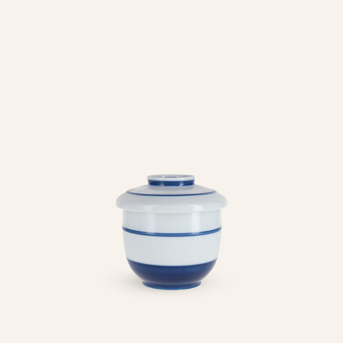 Hasamiyaki "Yumeji" porcelain chawanmushi bowl with lid