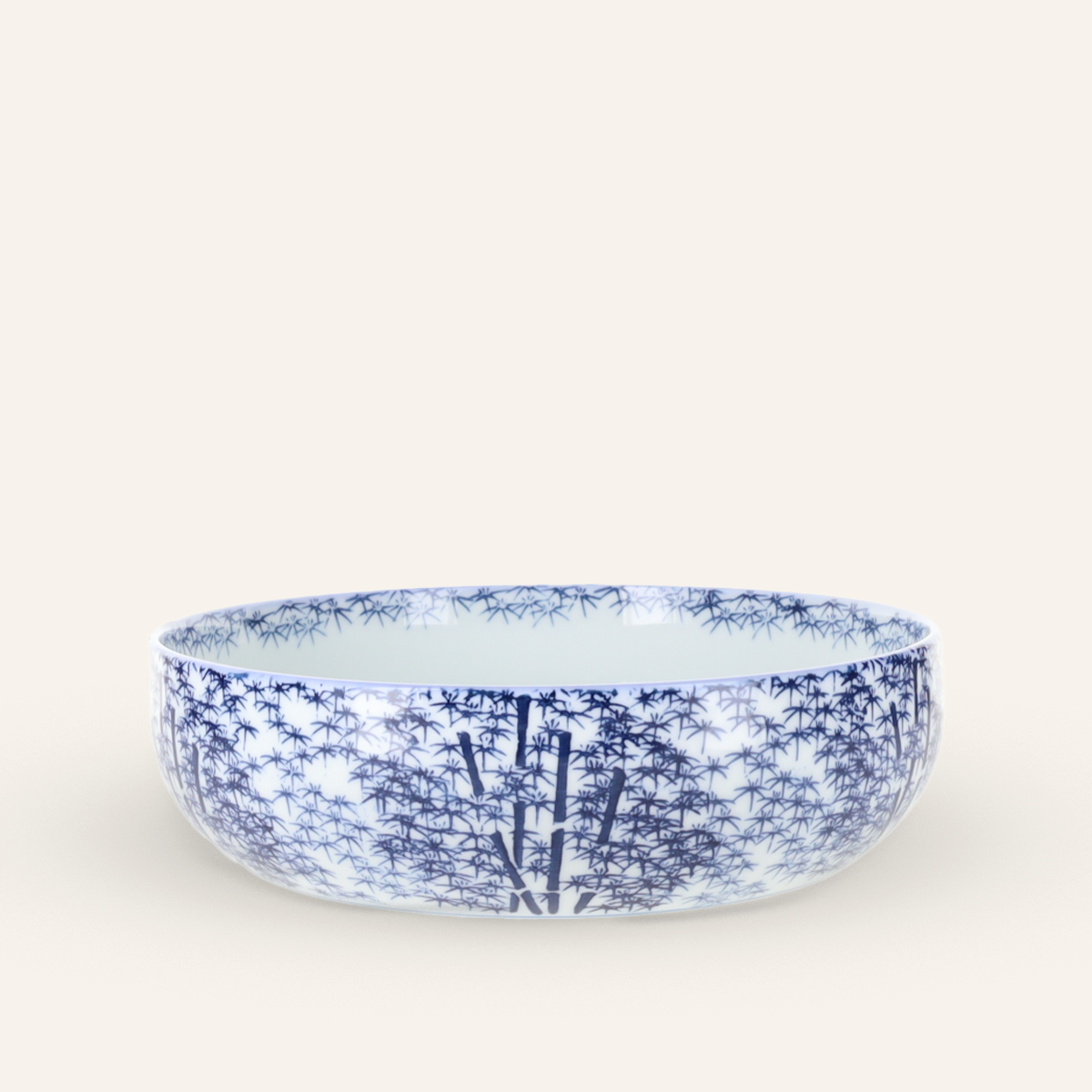 Large Hasamiyaki "Wakatake" porcelain soup plate