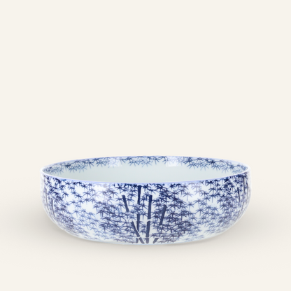 Large Hasamiyaki "Wakatake" porcelain soup plate