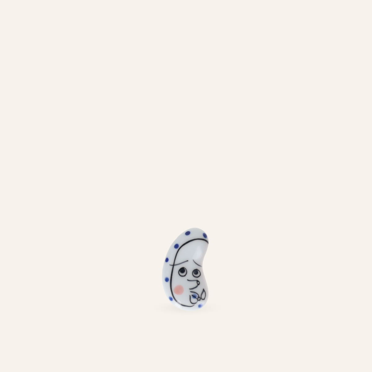 Hasamiyaki porcelain chopstick rest "Hyottoko"