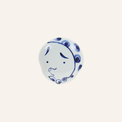 Hasamiyaki porcelain bowl "Hyottoko"