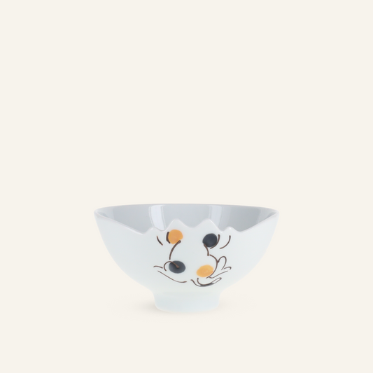 Hasamiyaki porcelain bowl "Neko"