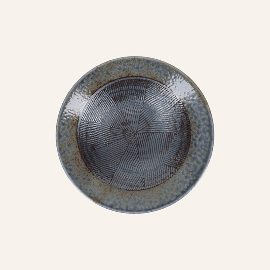 Small deep plate, fine earthenware Minoyaki "mingei"