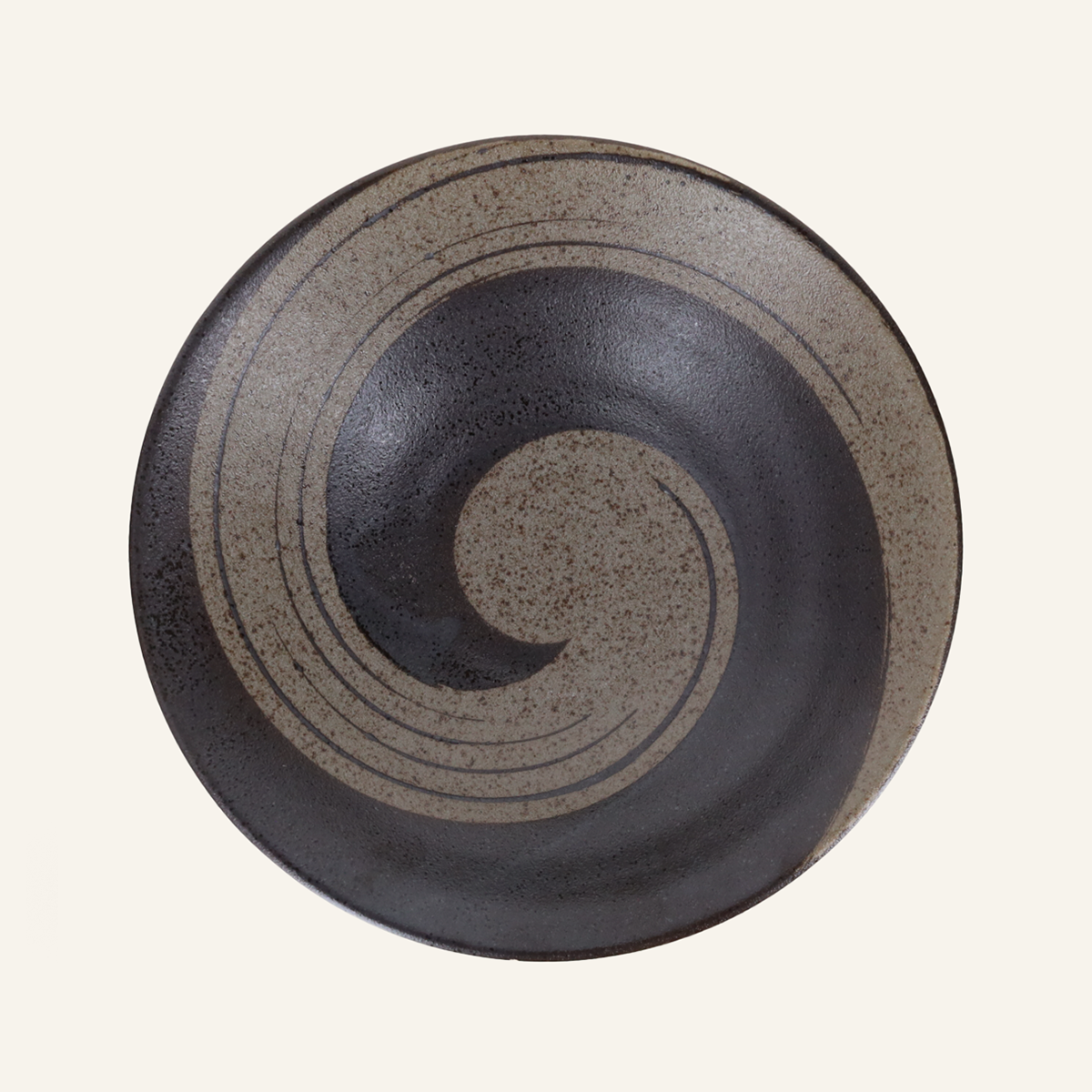 Large fine earthenware bowl Minoyaki "uzu"