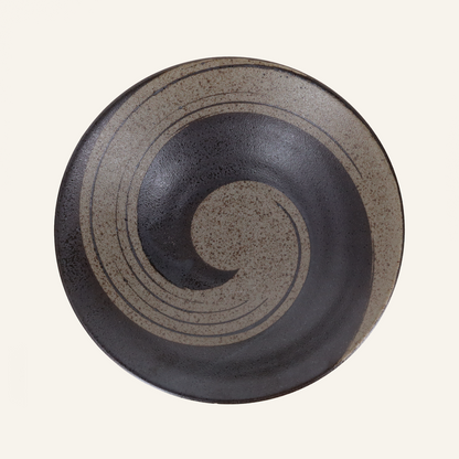 Large fine earthenware bowl Minoyaki "uzu"